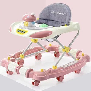 Devrilmez 2026 Bebek Yürüteci İtme Koluyla Katlanabilir Bebek Yürüteci Tekerlekli ve Oturaklı Sallanan Sandalye Çok Fonksiyonlu Bebek Arabası - Product Image 2