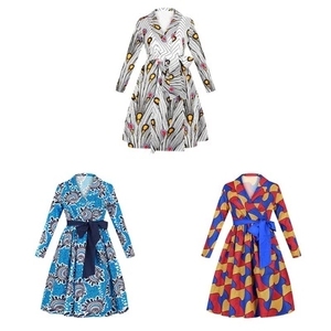 BR1665 Imprimer Riche Bazin Dashiki Top Automne Hiver Dashiki Femmes Africaines Lond Robes Vêtements - Product Image 1
