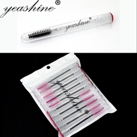 Lot de 100 baguettes jetables pour cils, usage unique, avec Tube en plastique, brosse à Mascara