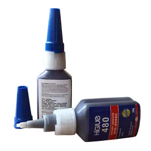 Pegamento adhesivo de reparación de goma a acero HiGlue 480, adhesivo instantáneo endurecido, superpegamento negro, 20G, 480, adhesivo de cianoacrilato