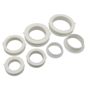 White Plastic Single Ring Drain Cover For Cabinet Vent Hole Pipe Seal Decorative Trim - Product Image 4