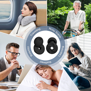 Produit breveté 4 bouchons d'oreille en mousse de taille sommeil insonorisé antibruit silencieux bouchons d'oreille en silicone réutilisables <span class=keywords><strong>anti</strong></span>-<span class=keywords><strong>bruit</strong></span> <span class=keywords><strong>pour</strong></span> <span class=keywords><strong>dormir</strong></span> - Product Image 4