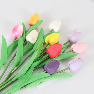 Mini-tulipes artificielles Jessie en PU, 34 cm, pour décoration de mariage et d'intérieur - Product Image 3