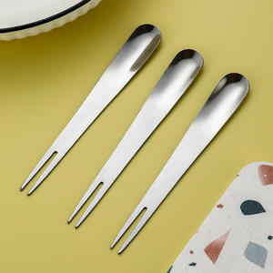 Juego de cuchillos de cuchara y tenedor plateado de acero inoxidable Belair de viaje, doble cabeza 304, cubiertos de lujo con logotipo personalizado - Product Image 1