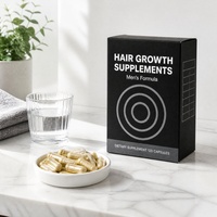 Compléments alimentaires à base de plantes, capsules personnalisées à marque privée, naturelles, à base de vitamines, pour la croissance des cheveux et la prévention de la perte de cheveux chez l'homme
