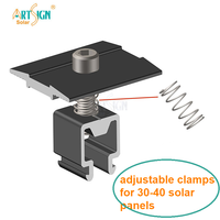 Pince de fixation solaire en alliage d'aluminium 30-40 mm réglable anti-corrosion pour panneau photovoltaïque pour montage solaire sur toit |   Art Sign