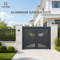 Portail de jardin de luxe en aluminium, écologique, résistant aux UV, sur mesure, thermolaqué, pour entrée de villa, sécurité renforcée, direct usine