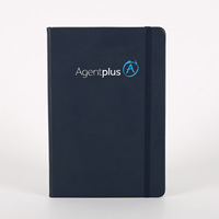 Carnet à couverture rigide en cuir PU noir avec coutures apparentes A4/A5/A6, journal personnalisable avec logo, livraison rapide, cadeau de bureau