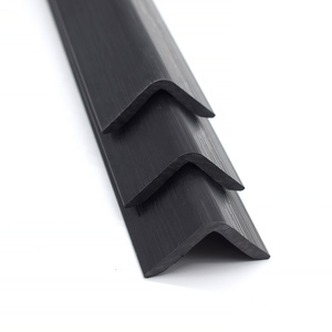 Customized <strong>PVC</strong> Plastic Extrusion 90&deg; <strong>Angle</strong> Profiles with Wood-grain Surface Texture - Product Image 2