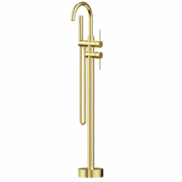 Robinet de baignoire encastré ZOGII à commande thermostatique, 3 poignées, montage au sol, design moderne, corps en cuivre, sortie SUS304, cartouche en céramique