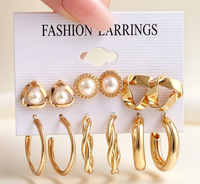 Boucles d'oreilles pendantes chandelier à options multiples, nœuds mixtes, créoles incrustées, clous de perles plaqués or, cadeau de Noël