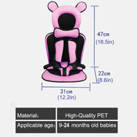 Ensemble Valise Siège Coussin de Voyage Amovible Écologique Robuste Antidérapant Léger pour Extérieur Sécurité Enfants Tout-petits