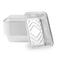 Barquettes de service en aluminium personnalisées OEM en gros, barquettes de service pour traiteur, barquettes de service pour buffet, barquettes de service pour fête, barquettes de service pour micro-ondes avec couvercles