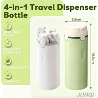 Ensemble de flacons pompe de voyage 4 en 1 avec logo personnalisé, rechargeables, étanches, approuvés par la TSA, pour produits de toilette liquides, kit de contenants portables