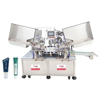 Machine de remplissage et de scellage automatique électrique haute vitesse à 2 têtes d'alimentation pour tubes en plastique de produits chimiques, cosmétiques et crèmes