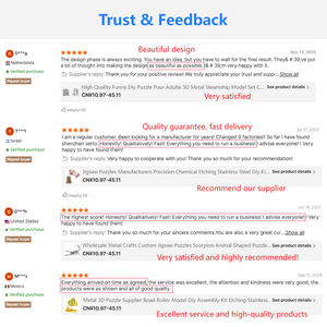 उच्च गुणवत्ता वाली मजाकिया पहेली उडी 3 डी धातु स्टीमशिप मॉडल सेट कस्टम एचिंग स्टेनलेस स्टील खिलौना जुगसॉ पहेली - Product Image 5