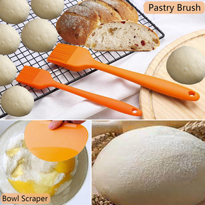Banneton Bread Proofing Basket Kit Sourdough Bread Baking Supplies with Dough Whisk Linen <b>Liner</b> Dough Scraper Bread Lame - Product Image 5