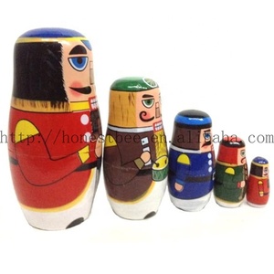 Muñecas rusas de madera Matryoshka Cascanueces para niños, decoración del hogar pintada a mano, artesanías, regalo de Navidad, 5 uds. - Product Image 2