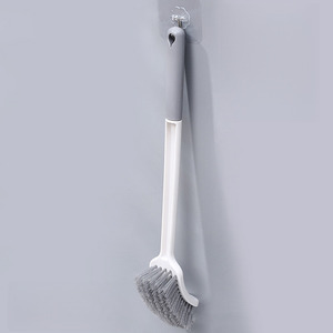 Cepillo de limpieza para inodoro de mango largo con cerdas suaves, cepillo de baño montado en la pared para limpiar sin dejar rincones muertos - Product Image 2