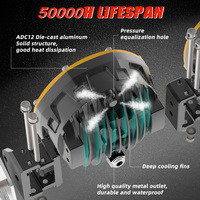 Feux tout-terrain 4x4 kc 12V 24V Barre lumineuse LED de 22 pouces