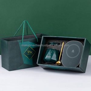 Set de Regalo de Cumpleaños, Taza de Vidrio Inteligente con Calefacción y Control de Temperatura, Personalizable con Logotipo, Calentador de Tazas Eléctrico 55, Caja de Regalo Moderna - Product Image 4