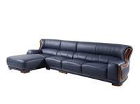 Fcfbfp — ensemble de canapé en cuir véritable de Style moderne, bleu foncé, meubles extensibles en coupe, pour la maison, le salon
