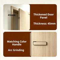 Porte en panneau de fibre de carbone avec revêtement PVC, écologique, âme en graphène de 45 mm pour la rénovation d'appartements, fournisseur en gros