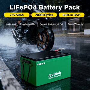 RNDグレードA 72V 50Ah LiFePO4 LFPバッテリー 2000サイクル <span class=keywords><strong>3</strong></span>年保証 電動スクーター/電動自転車用 - Product Image 2
