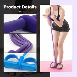 Đa chức năng tập thể dục tại nhà căng thẳng 4-ống đàn hồi TPE trước bàn đạp chân kéo kháng ban nhạc - Product Image 4