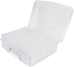 Merryart High quality transparent storage box picture organizers and storage box plastic container box with handle