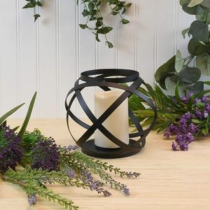 Wholesale Decorative <b>Black</b> Banded Metal <b>Lantern</b> For Home Decor Indoor Outdoor In Low Prices - Product Image 3