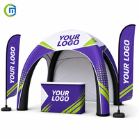 Tente gonflable personnalisée pour événements, gazebo à 4 pieds avec toit et parois latérales imprimés pour festivals, expositions, promotions sportives
