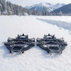 ORIENT Factory Vente en gros Crampons portables d'extérieur à 13 dents pour glace et neige en acier inoxydable, caoutchouc et silicone - Product Image 2