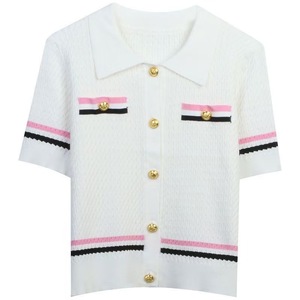 Nouvelle Collection Printemps : <span class=keywords><strong>Cardigan</strong></span> en Maille Creuse Féminin et Tendance, Veste Courte Élégante pour l'extérieur - Product Image 2