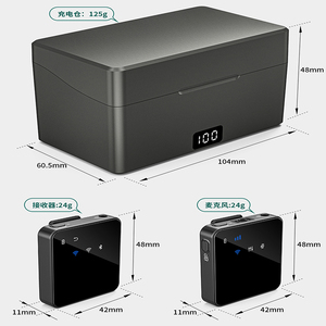 Micro không dây răng xanh, micro Clip Cổ áo có thể đeo được thiết bị phát trực tiếp di động với mức Card âm thanh - Product Image 5