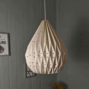 Lampe de plafond intérieure de style européen moderne, suspension en papier <span class=keywords><strong>origami</strong></span>, <span class=keywords><strong>abat</strong></span>-<span class=keywords><strong>jour</strong></span> pour hôtels et centres commerciaux - Product Image 1