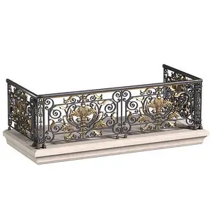 Ringhiera del balcone del metallo del corrimano del ferro di stile di lusso della Villa