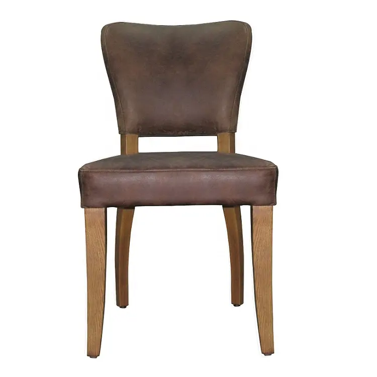Sıcak satış Tufted hakiki deri kumaş sandalye mobilya yemek sandalyesi mutfak yemek odası için