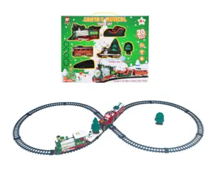 Regalo di Natale giocattolo 283 CM binario treno treno gioco Set 20 pz Natale classico da te assemblato binario con luce e suono