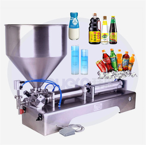 Semi Automatic Horizontal Pneumatic Liquid Paste Cream Filling Machine Piston Shampoo Cosmetic Cream <b>Small</b> <b>Bottle</b> Honey - Product Image 2