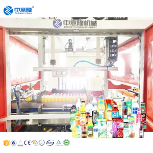 Automatic Box Erector Can Soda Beer water drinks bottle Grab Type Pick And Place Drop Robot Wrap Around Bottle Case Packer