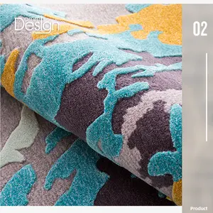 Modern Art Silk Hand Tufted Carpet And Rug For Home Elegant Custom Logo Handmade Carpet