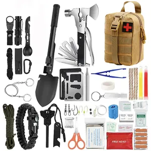 Professional First Aid Kit Trauma Kit com Essential Survival Gear Emergência Suprimentos Médicos para Caminhadas Camping Mochila