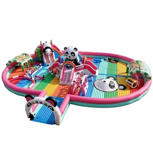Parco Acquatico Gonfiabile Commerciale a Tema Panda Gigante in PVC con Scivoli per Bambini, Divertimento Acquatico all'Aperto per 15-20 Passeggeri - Product Image 2