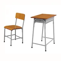 วินเทจคลาสสิกโต๊ะโรงเรียนเดียวและเก้าอี้สำหรับเฟอร์นิเจอร์โรงเรียน