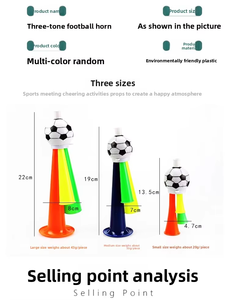 Trombetta in Plastica a Forma di Pallone da Calcio, Giocattolo Musicale per Bambini, Accessorio per Tifo Sportivo - Product Image 6