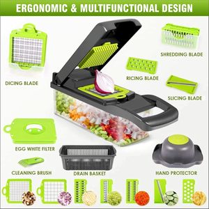 Manual Hand Fruits and <b>Vegetable</b> Cutter All in One 12 in 1 <b>Vegetable</b> Food <b>Chopper</b> Durable Kitchen Accessories <b>Vegetable</b> Cutter - Product Image 4