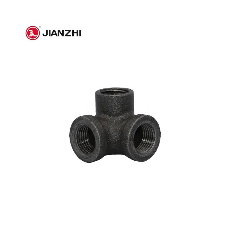 JIANZHI BSPT Threaded In Stock Casting Iron 3 Way Elbow Pipe Fittings