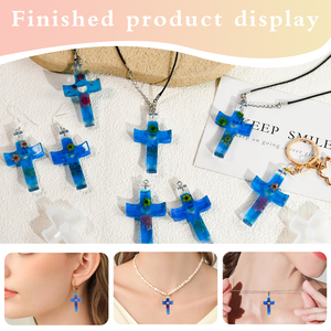 LEQU Juego de moldes de silicona para pendientes con forma de corazón, divertidos y alegres, moldes 3D reutilizables para manualidades de joyería de resina DIY - Product Image 3