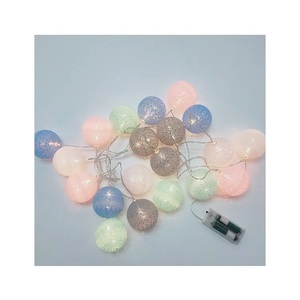Lanterne de boule de coton colorée de guirlande lumineuse de décoration d'intérieur de Noël de LED romantique avec l'estimation IP44 pour l'atmosphère de chambre à coucher - Product Image 4